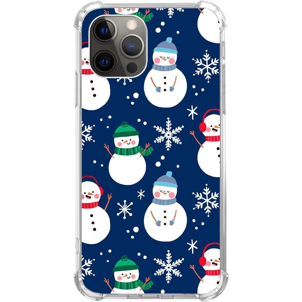 Apple Cute Winter Snowman Snowflakes Case Compatible with iPhone 15 Pro MaX